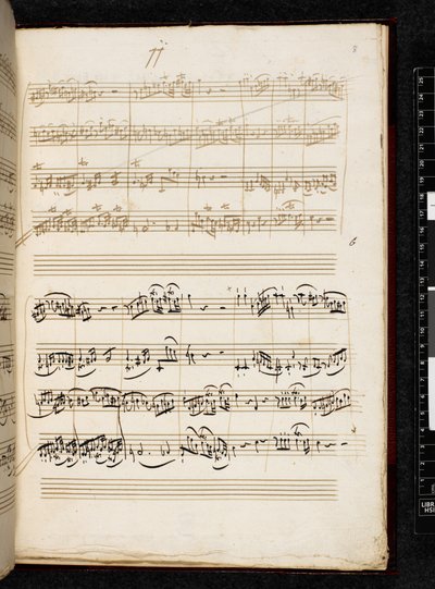 Adagio och fuga i c-moll, K. 546, Add. 28996, f.8r av Wolfgang Amadeus Mozart
