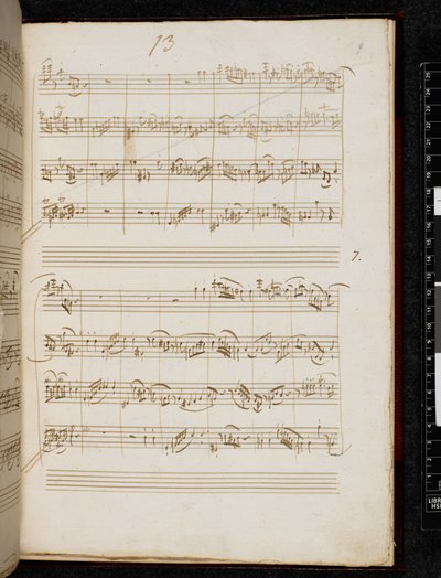 Adagio och fuga i c-moll, K. 546, Add. 28996, f.9r av Wolfgang Amadeus Mozart