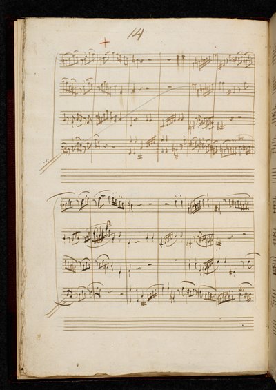 Adagio och fuga i c-moll, K. 546, Add. 28996, f.9v av Wolfgang Amadeus Mozart