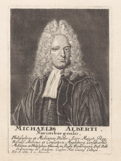 Porträtt av Michael Alberti av Wolfgang Philipp Kilian