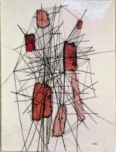 Struktur och sju röda fläckar av Wols