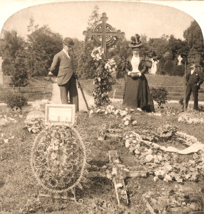 The Grave of Charles Stewart Parnell, Irlands största ledare, Dublin, 1896. av Works and Sun Sculpture Studios