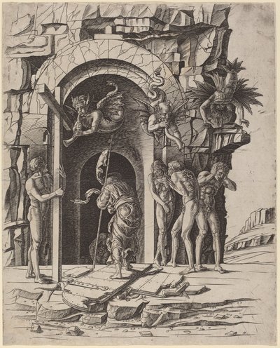 Nedstigning till Limbo av Workshop of Andrea Mantegna
