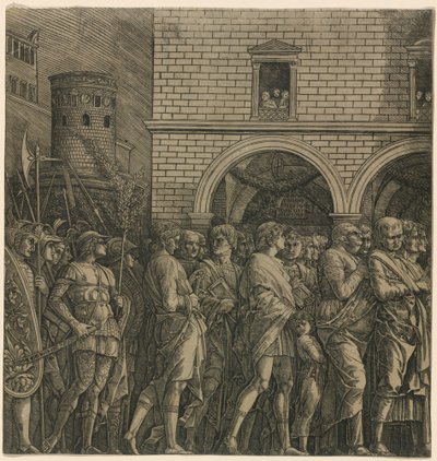 Caesars triumf: Senatorerna av Workshop of Andrea Mantegna