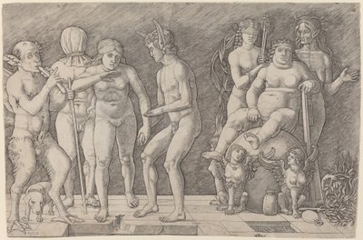 Bränd dygd: En allegori om dygd av Workshop of Andrea Mantegna