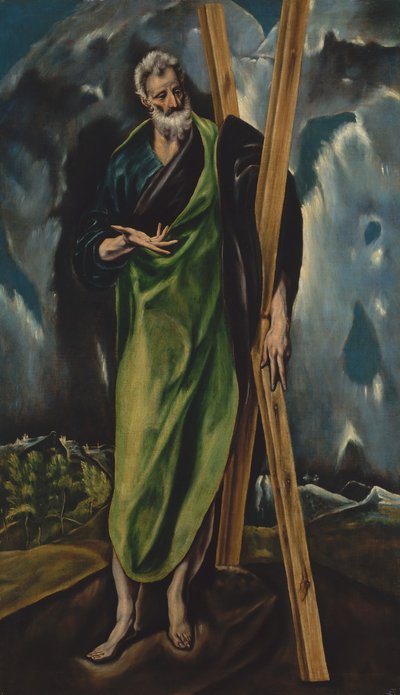 Saint Andrew, ca. 1610. av Workshop of El Greco