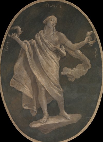 En dygd, möjligen patriotism, 1760. av Workshop of Giovanni Battista Tiepolo