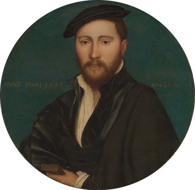 Porträtt av en man av Workshop of Hans Holbein