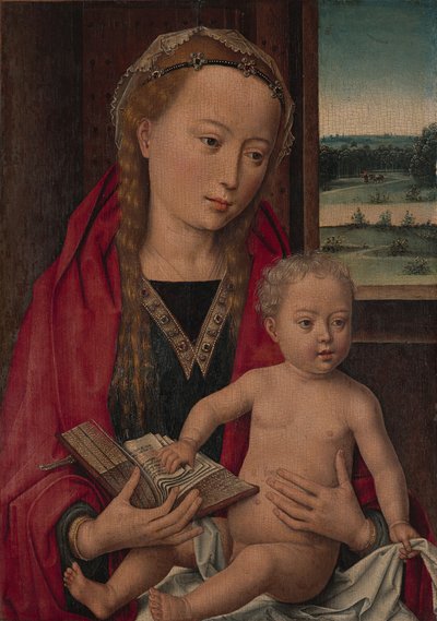 Jungfru och barn, ca. 1490-94. av Workshop of Hans Memling