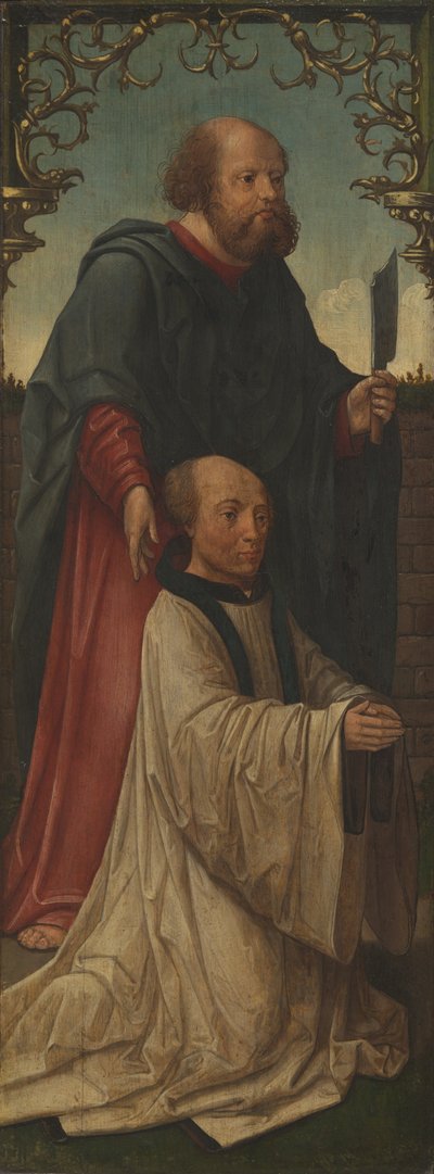 Sankt Matthias () och en donator (recto); Sankt Andreas (verso) av Workshop of Jacob Cornelisz. van Oostsanen