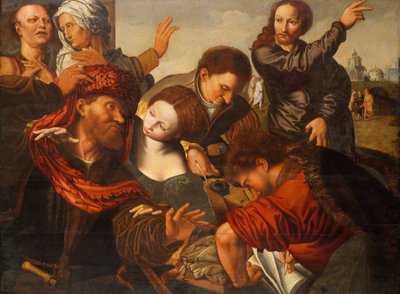 Matteus kallelse. av Workshop of Jan Sanders van Hemessen