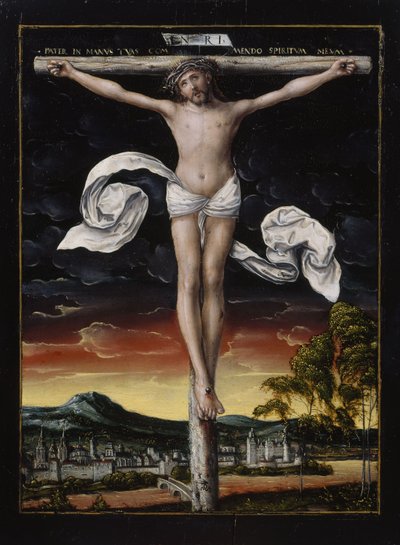 Kristus på korset av workshop of Lucas Cranach the Elder