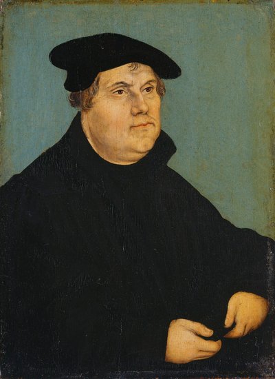 Tyska: Bildnis Martin Luthers Porträtt av Martin Luther av workshop of Lucas Cranach the Elder