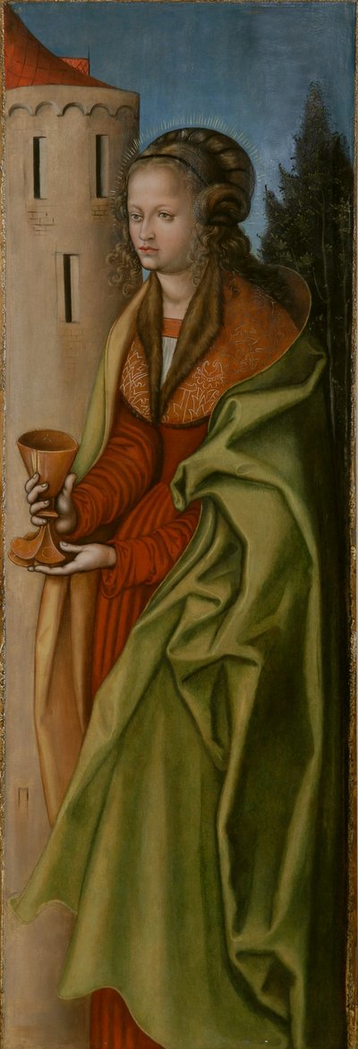 Tyska: Hl. Barbara St Barbara av workshop of Lucas Cranach the Elder