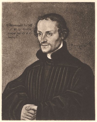 Philipp Melanchthon (1497-1560) av workshop of Lucas Cranach the Elder