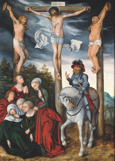 Korsfästelsen av workshop of Lucas Cranach the Elder