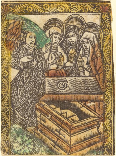 De tre Marie vid graven av Workshop of Master of the Borders with