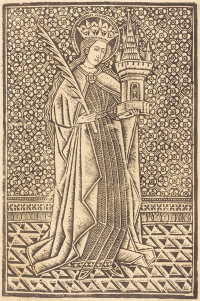 Sankta Barbara av Workshop of Master of the Cologne Arms