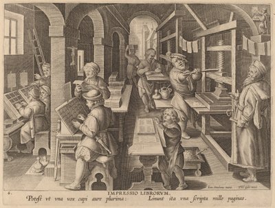 Trycka böcker av Workshop of Philip Galle after Jan van der Straet