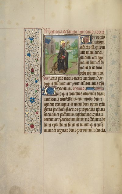 Sankt Antonius av Workshop of Willem Vrelant