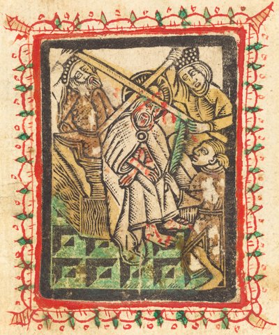 Kristus krönt med törnar, 14701480. av Workshop of the Master of the