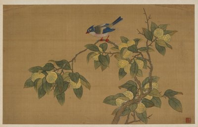 Fågel och frukt av Wu Zhang