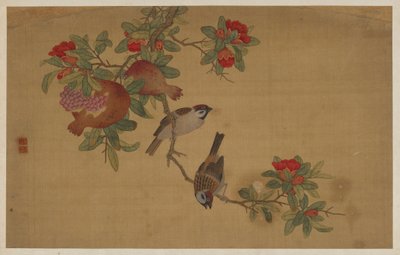 Fåglar, frukt och blommor av Wu Zhang