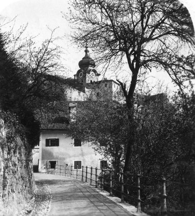 Nonnberg Abbey, Salzburg, Österrike, ca 1900-talet. av Wurthle and Sons