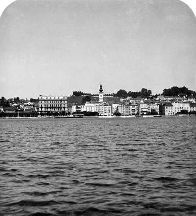 Sjön vid Gmunden, Salzkammergut, Österrike, c1900-talet. av Wurthle and Sons