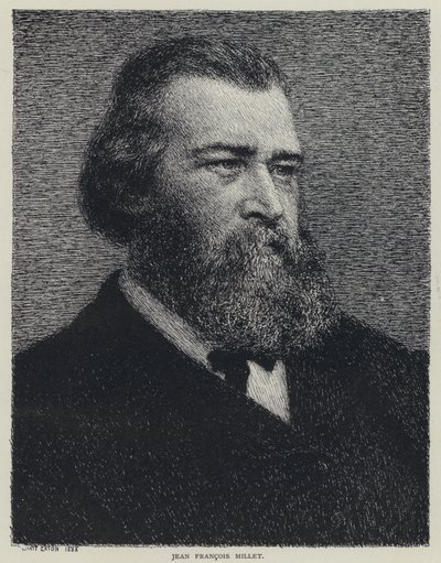 Jean Francois Millet, fransk målare (litho) av Wyatt Eaton