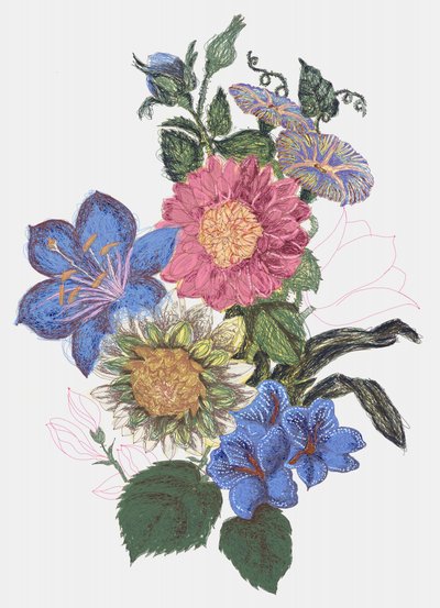 Färgsprakande blomsterbukett av XHOZUCAN