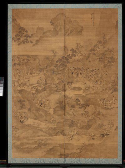 An Incident on the Hunt, sent 1600-tidigt 1700-tal (bläck på siden) av Xiang Cheng
