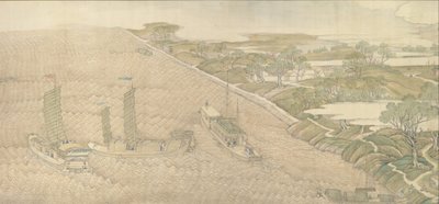 Qianlong Emperors Southern Inspection Tour, Scroll Four: The Confluence of the Huai..., 1770. av Xu Yang
