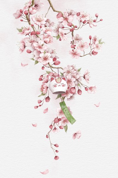 Sakura-lyckokattens klocka av Xuan Thai