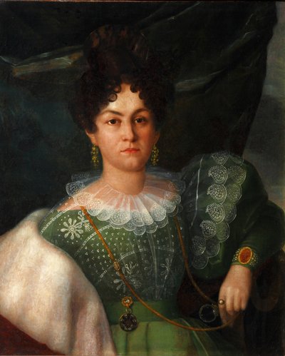 Porträtt av Anna Borisovna Bakunina 1802-1835, 1832 av Yakov Streshnev