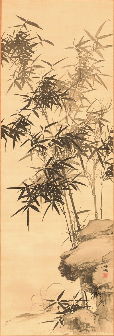 Bambu, före 1856 (bläck på siden) av Yamamoto Baiitsu