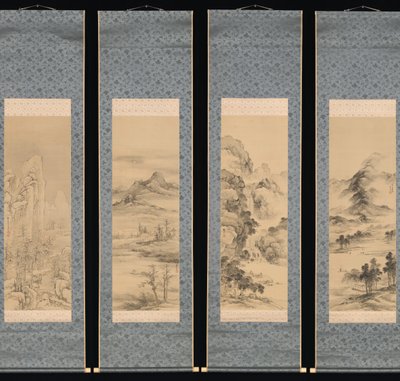 De fyra årstidernas landskap, 1848. av Yamamoto Baiitsu