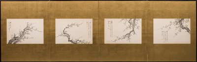 Prunus blommar av Yamamoto Baiitsu