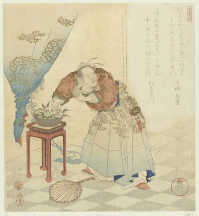 Tôbôsaku stjäl odödlighetspersikor Fem bilder om livslängd (serietitel) Kotobuki goban no uchi (serietitel på objekt) av Yanagawa Shigenobu (I)