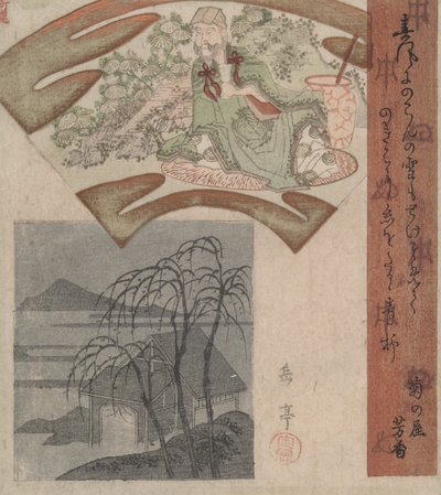 Tao Yuanming och kojan av Three Willows av Yashima Gakutei