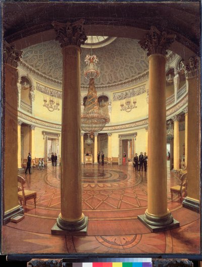 Vinterpalatsets rotunda i St Petersburg - Målning av Yefim Tukharinov (?), olja på duk av Yefim Tukharinov