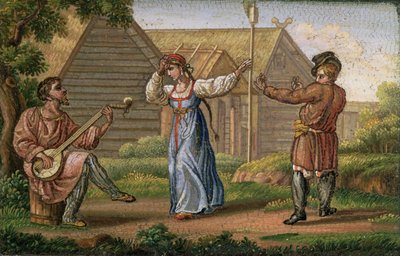 Rysk dans, av Yegor Yakovlevich Vekler (1800-61), ca 1830 (mosaik) av Yegor Yakovlevich Vekler