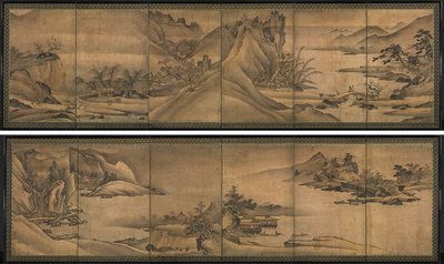 Landskapet av de fyra årstiderna av Yi Sumun (Korean, b. c. 1404)