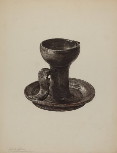 Fettlampa, ca. 1939. av Yolande Delasser