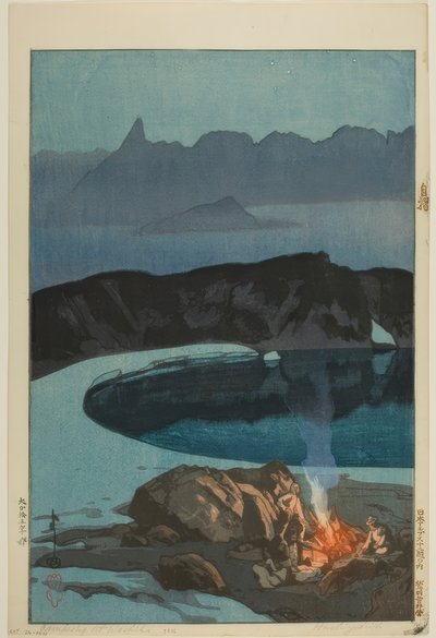 Camping vid Washibadake av Yoshida Hiroshi