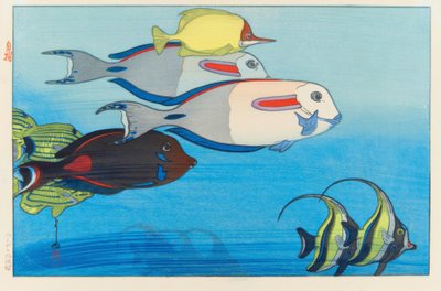 Das Aquarium, Honolulu av Yoshida Hiroshi
