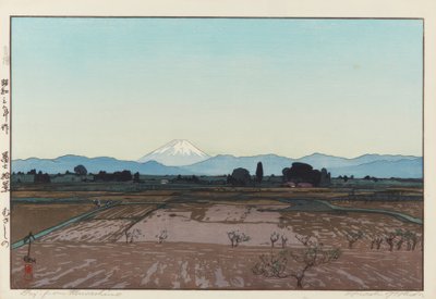 Fuji från Musashino av Yoshida Hiroshi