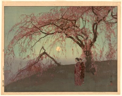 Kumoi körsbärsträd (Kumoi sakura) av Yoshida Hiroshi