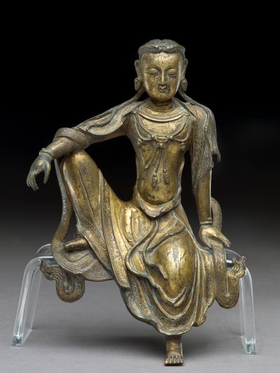 Bodhisattva Avalokitesvara, Yuan-dynastin (förgylld brons) (se även 119004) av Yuan Dynasty Chinese School