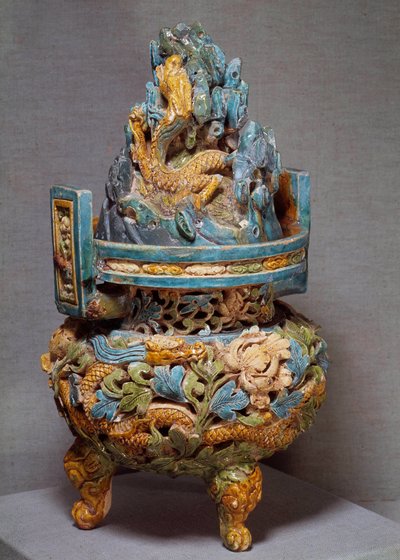 Kinesisk konst: brännarparfymer i terrakotta. Yuan-dynastin period. 1271-1368. av Yuan Dynasty Chinese School